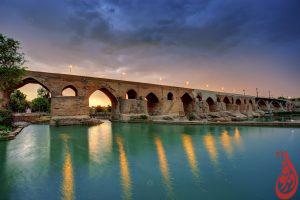 Dezful Sasanid Bridge On Rainy Sunrise