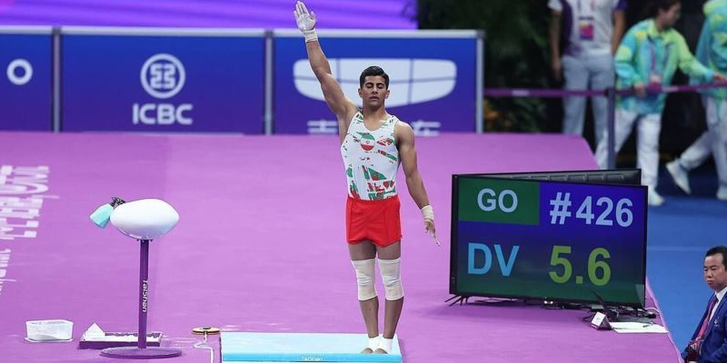 کسب نخستین مدال تاریخ ژیمناستیک ایران در بازی‌های آسیایی هانگژو چین
